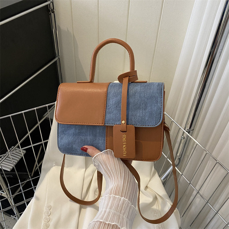 Fashionable patchwork handbag