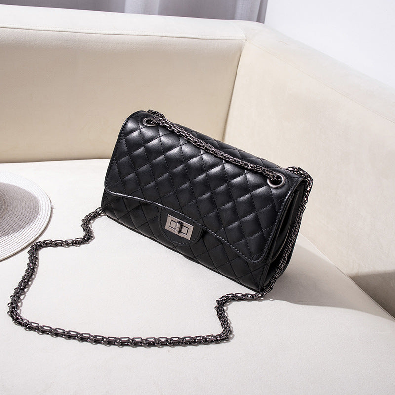 Diamond Plaid Chain Bag & Crossbody