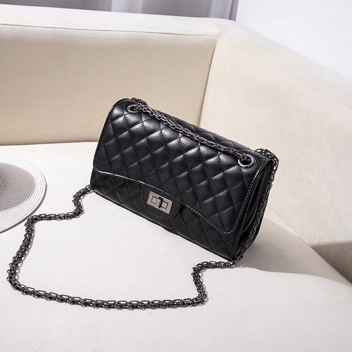 Diamond Plaid Chain Bag & Crossbody